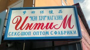 중국 푸유안(Fuyuan, Heilongjiang)의 성인용품점 간판