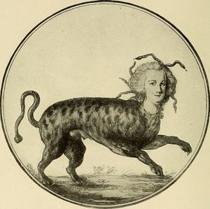 마리 앙투아네트를 짐승으로 묘사한 그림