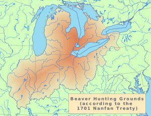 17세기 비버 전쟁의 영향을 받은 오하이오 지역