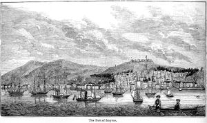 1883년 백과사전에 나온 이즈미르 항구