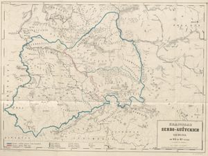 빌헬름 보구스와프스키가 1861년에 그린 7세기부터 11세기까지의 소르브-루사티아 부족 지도