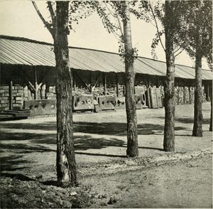 1867년 해군 포병 실험에서 관통된 강철판