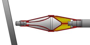 HEAT탄이 장갑을 관통하는 모식도