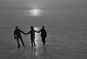 1963년 보덴호 결빙