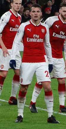 2018년 아스널에서 뛰는 자카