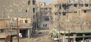 2006년 전투로 심하게 파괴된 라마디의 거리