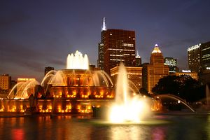 야경의 버킹엄 분수