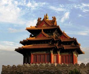 영락제 시대 초기 명나라 시절에 건설된 자금성의 모퉁이 탑