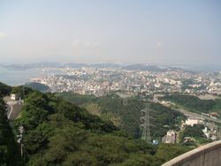 히노 산에서 바라 본 시모노세키 시