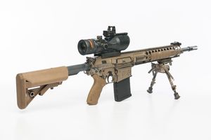 TA648-308 6×48 ACOG가 장착된 영국 L129A1 저격 소총