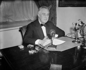 1933년 프랭클린 D. 루즈벨트(Franklin D. Roosevelt) 대통령의 라디오 연설
