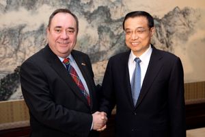 2011년 12월, 리커창과 스코틀랜드 수상 알렉스 샐먼드