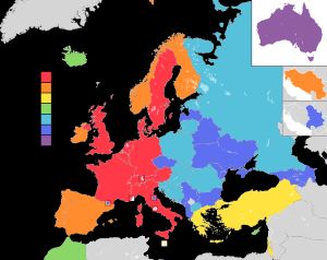 유로비전 송 콘테스트 참가국, 데뷔 10년대별 색상