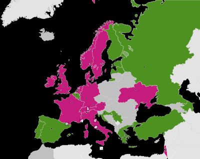 역대 유로비전 송 콘테스트 개최국 및 개최 횟수