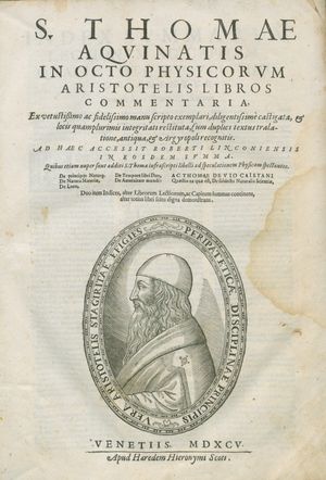아리스토텔레스의 자연학 주해서, 1595