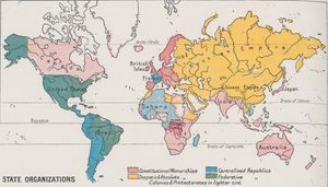 1908년 하암스워스 아틀라스 앤드 가제터에 따른 정부 형태