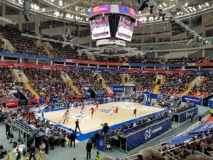 2018년 모스크바 메가스포츠 스포츠 팰리스에서 열린 유로리그 경기