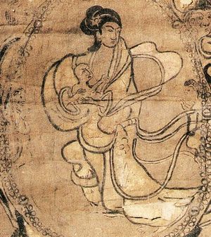 19세기 가쿠레 기리시탄(隠れキリシタン)의 우키요에 목판화에 묘사된 성모자