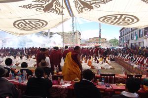 2005년 8월 시가쩌 지역의 티베트 승려