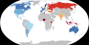2019년 퓨 리서치 센터 여론조사: 동성애를 사회적으로 용인해야 하는가? '용인해야 한다'고 응답한 비율