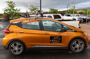 하와이에 있는 이동식 화산 안개 측정소