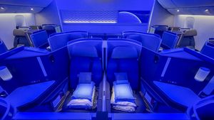 유나이티드 항공 777-300ER의 폴라리스 비즈니스석