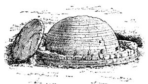 기원전 3세기 마우리아 시대에 지어진 것으로 추정되는 인도 차크다라 인근 차크파트의 지름 6미터의 초기 스투파.