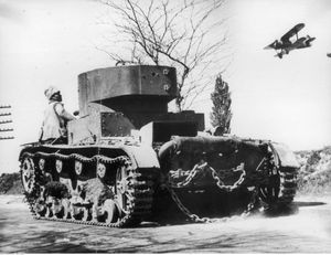 1937년 11월 아라곤 전선의 공화군 T-26 전차
