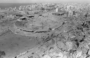 1982년 이스라엘 공습 이후 PLO의 탄약 보급 기지로 사용된 경기장