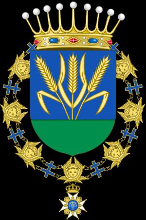 세라핌 기사단(스웨덴) 회원으로서의 문장