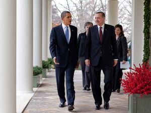 에르도안과 버락 오바마, 2009년 12월 7일 백악관