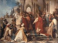 19세기에 그려진 팔레르모의 프리드리히 2세의 궁정