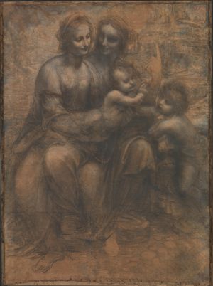 '성 안나와 성모자, 아기 세례 요한'(1498년)내셔널 갤러리 (런던)