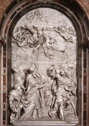 교황 레오 1세와 아틸라의 만남을 묘사한 부조.