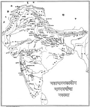 마하바라타 시대의 인도 지도