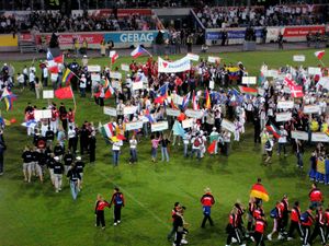 폐막식의 선수들