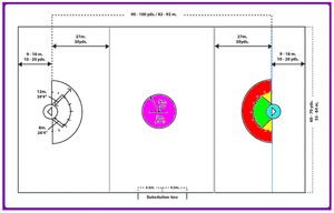 여자 라크로스 경기장 도표