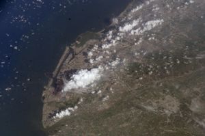 가오슝의 위성 사진