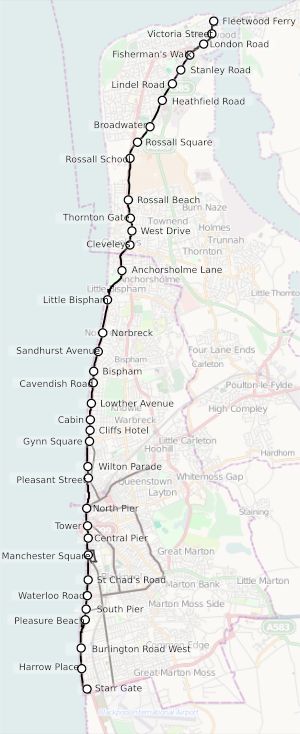 노면전차 노선도