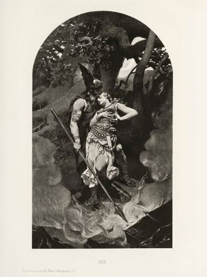 콘라트 디엘리츠의 브륀힐데에게 작별을 고하는 보탄 (1892)