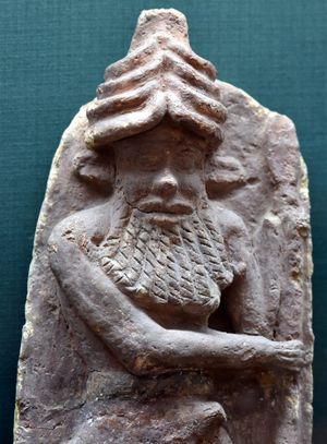 길가메시의 친구, 엔키두. 이라크 우르 출토, 기원전 2027~1763년. 이라크 박물관