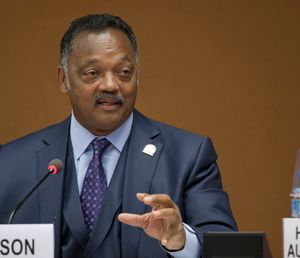 유엔에서 연설하는 잭슨