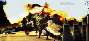 KH179 155mm 견인곡사포 사격훈련을 실시하는 제99포병대대