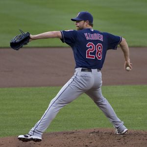 2013년 클리블랜드 인디언스에서 투구하는 클루버