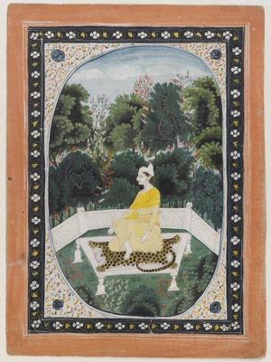 정원에서 명상하는 남자(Man meditating in a garden setting, 19세기)