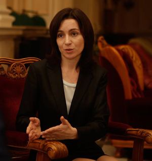 2016년 1월, 루마니아에서 열린 국민자유당 (PNL) 소속 오비디우 라에슈치와 회의에서 발언하는 산두