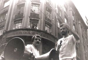 브라질 축구 선수 소크라테스가 브라질 민주화 운동에 참여하는 모습 - 1984년