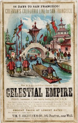 미국 클리퍼선 Celestial Empire 광고