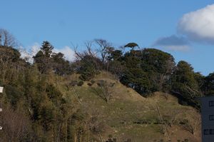옥정성(玉縄城)의 호리키리(堀切, 성벽을 깎아 만든 길)