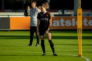 2018년 11월 6일 네덜란드 대표팀 훈련 중인 도미니크 얀센